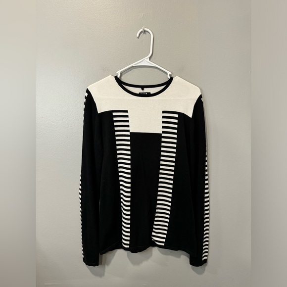 BYLYSE Black and White Sweater Size Medium - Picture 1 of 4